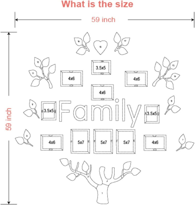 لوحة على شكل شجرة العائلة