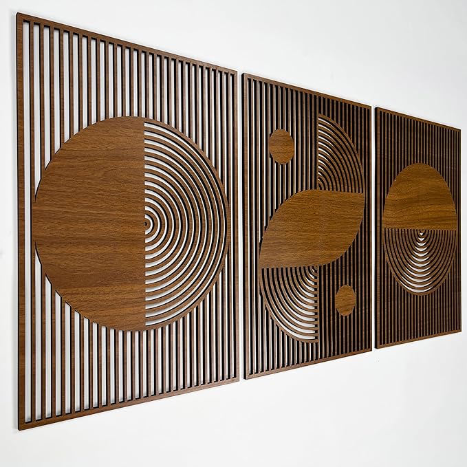 لوحة فنية جدارية خشبية بنمط بوهو