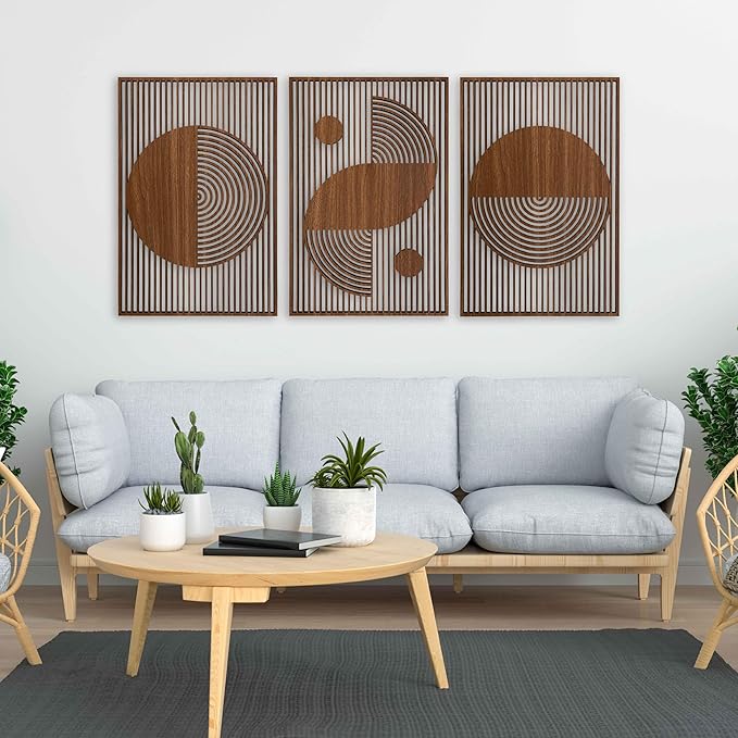 لوحة فنية جدارية خشبية بنمط بوهو